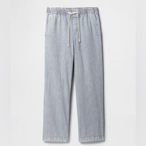 NWOT Gap High Rise Pull-On Stripe Wide-Leg Jeans in Railroad Stripe Small